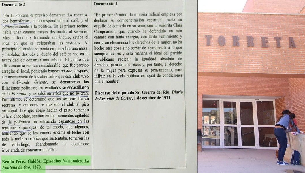 Error en uno de los textos del examen de la PAU de Historia de España Error en uno de los textos del examen de la PAU de Historia de España