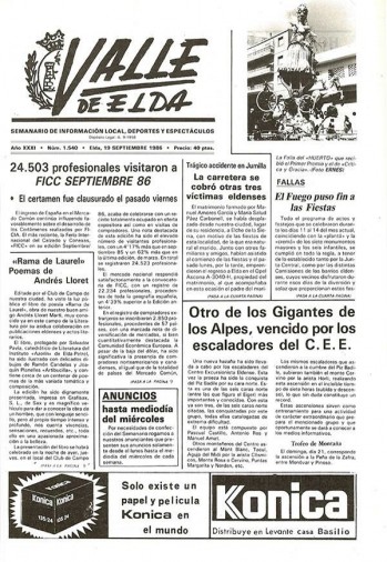 N&uacute;mero 1.540 - 19 de septiembre de 1986