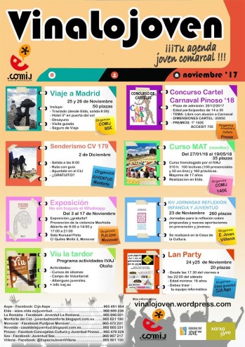 Crean Vinalojoven, una agenda para los j&oacute;venes de las comarcas del Alto y Medio Vinalop&oacute;