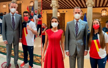 Los ol&iacute;mpicos Jos&eacute; Quiles y Paula Arcos son recibidos por los reyes de Espa&ntilde;a