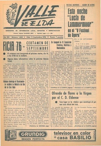 N&uacute;mero 1.045 - 11 de septiembre de 1976