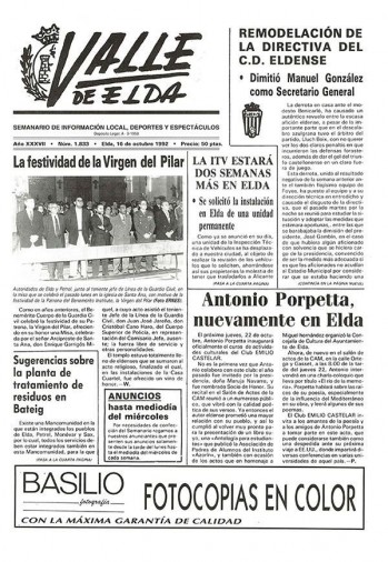 Número 1.833 - 16 de octubre de 1992
