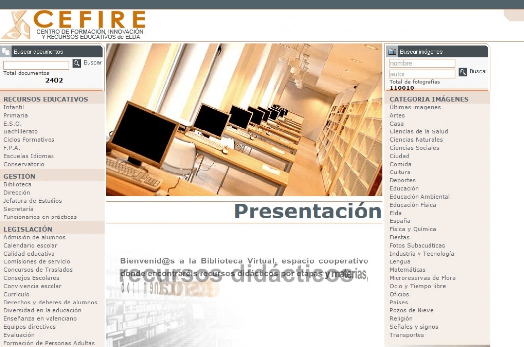 Recursos didácticos (3): Biblioteca virtual del CEFIRE de Elda Recursos didácticos (3): Biblioteca virtual del CEFIRE de Elda