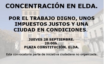 Concentraci&oacute;n ma&ntilde;ana por "unos impuestos justos, una ciudad en condiciones y un trabajo digno"