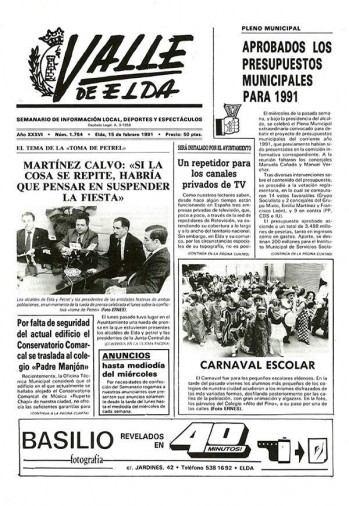 N&uacute;mero 1.754 - 15 de febrero de 1991