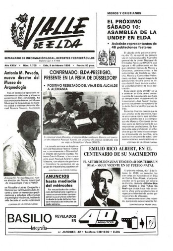 N&uacute;mero 1.705 - 9 de febrero de 1990