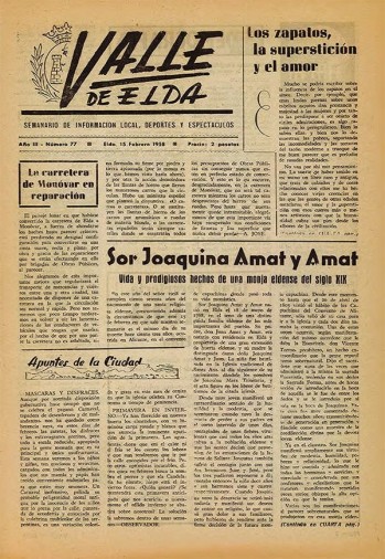 Número 0077 - 15 de febrero de 1958