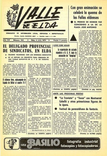 N&uacute;mero 0932 - 6 de julio de 1974