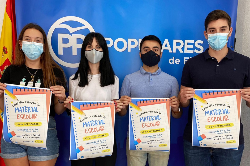 Nuevas Generaciones del PP lanza una campaña de recogida de material escolar Nuevas Generaciones del PP lanza una campaña de recogida de material escolar