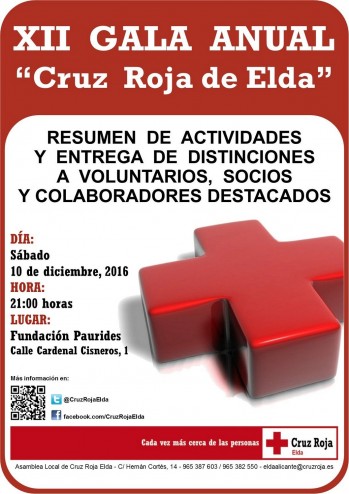 Cruz Roja premia la solidaridad eldense en su 12&ordf; Gala Anual