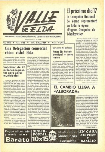 N&uacute;mero 1.428 - 4 de mayo de 1984