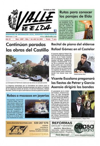 N&uacute;mero 2.897 - 1 de abril de 2016