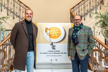 M&aacute;xim Huerta y Pilar Cernuda en la Semana Cultural del Casino Eldense
