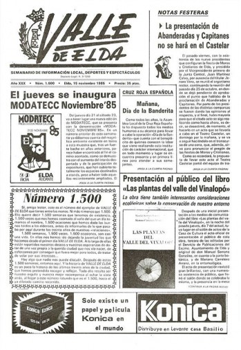 N&uacute;mero 1.500 - 15 de noviembre de 1985